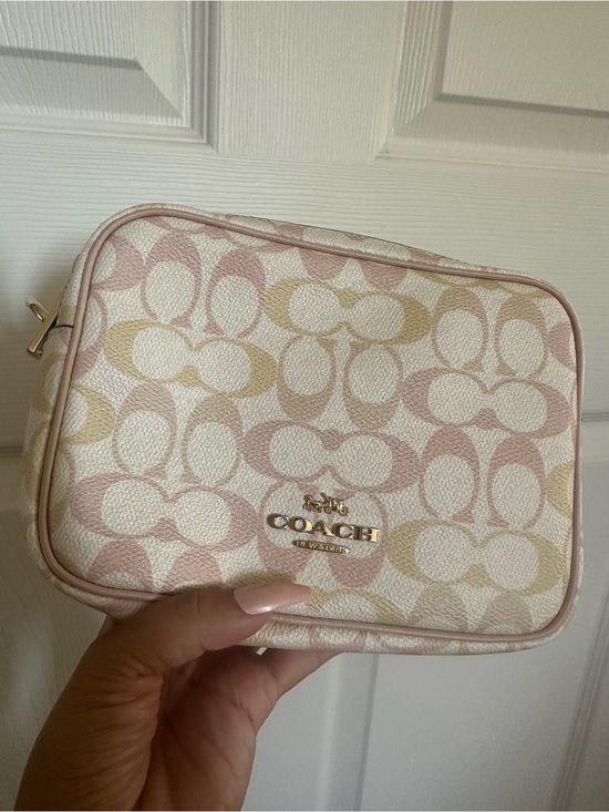 Coach Handbags - Coach Signature Pastel Pink & Cream mini Carey